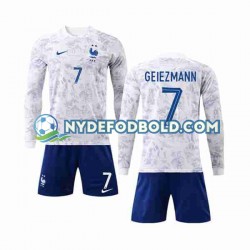 Udebane Trøje Frankrig Griezmann 7 World Cup 2022 L/Æ Børn(+Shorts)