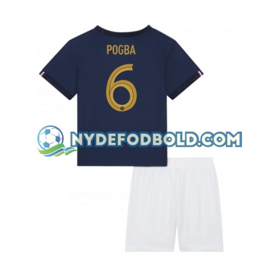 Hjemmebane Trøje Frankrig Pogba 6 World Cup 2022 K/Æ Børn(+Shorts)