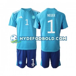 Hjemmebane Trøje Tyskland Målmand Manuel Neuer 1 World Cup 2022 K/Æ Børn(+Shorts)