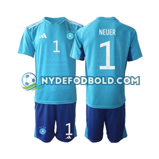 Hjemmebane Trøje Tyskland Målmand Manuel Neuer 1 World Cup 2022 K/Æ Børn(+Shorts)