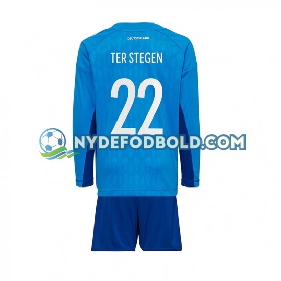 Hjemmebane Trøje Tyskland Målmand ter Stegen 22 World Cup 2022 L/Æ Børn(+Shorts)