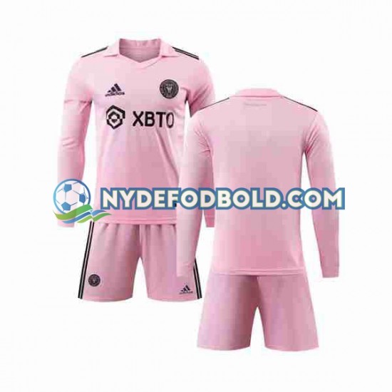 Hjemmebane Trøje Inter Miami 2023-2024 L/Æ Børn(+Shorts)
