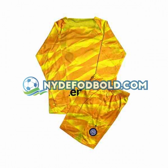 Hjemmebane Trøje Inter Milan Målmand 2023-2024 L/Æ Børn(+Shorts)
