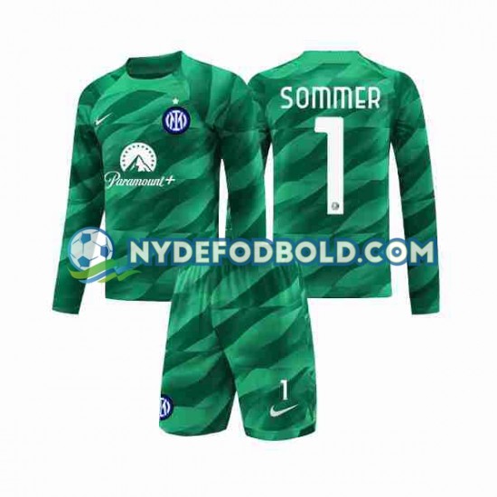 Udebane Trøje Inter Milan Målmand Sommer 1 2023-2024 L/Æ Børn(+Shorts)