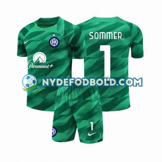 Udebane Trøje Inter Milan Målmand Sommer 1 2023-2024 K/Æ Børn(+Shorts)