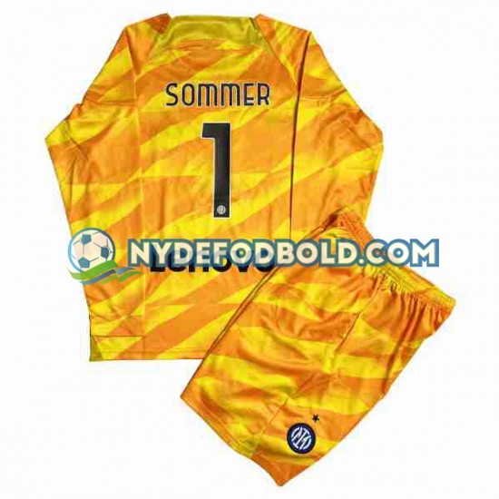 Hjemmebane Trøje Inter Milan Målmand Sommer 1 2023-2024 L/Æ Børn(+Shorts)