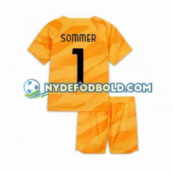Hjemmebane Trøje Inter Milan Målmand Sommer 1 2023-2024 K/Æ Børn(+Shorts)