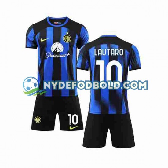 Hjemmebane Trøje Inter Milan Lautaro Martinez 10 2023-2024 K/Æ Børn(+Shorts)