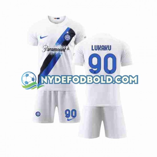 Udebane Trøje Inter Milan Lukaku 90 2023-2024 K/Æ Børn(+Shorts)