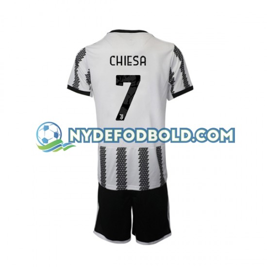 Hjemmebane Trøje Juventus Chiesa 7 2022-2023 K/Æ Børn(+Shorts)