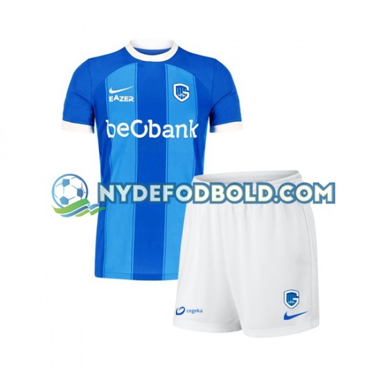 Hjemmebane Trøje KRC Genk 2023-2024 K/Æ Børn(+Shorts)