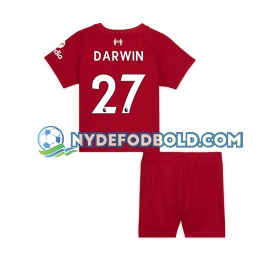 Hjemmebane Trøje Liverpool Darwin Nunez 27 2022-2023 K/Æ Børn(+Shorts)