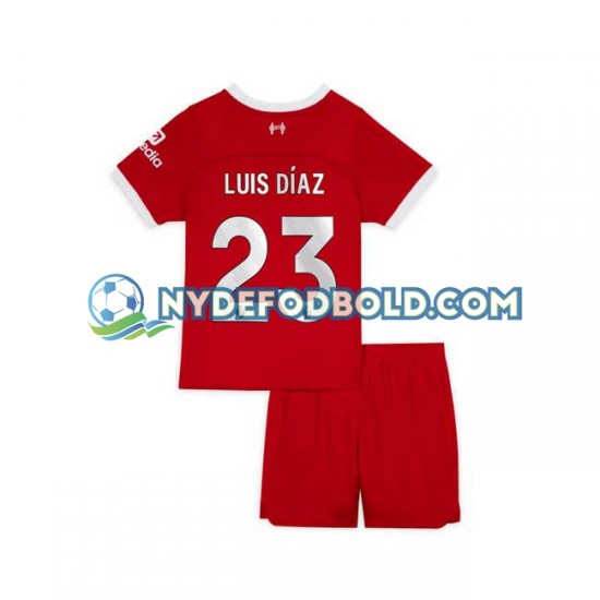 Hjemmebane Trøje Liverpool Luis Diaz 23 2023-2024 K/Æ Børn(+Shorts)
