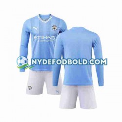 Hjemmebane Trøje Manchester City 2023-2024 L/Æ Børn(+Shorts)