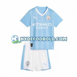 Hjemmebane Trøje Manchester City 2023-2024 K/Æ Børn(+Shorts)