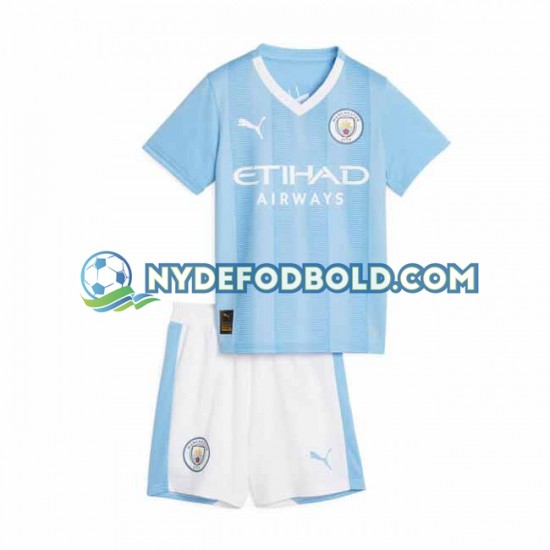 Hjemmebane Trøje Manchester City 2023-2024 K/Æ Børn(+Shorts)