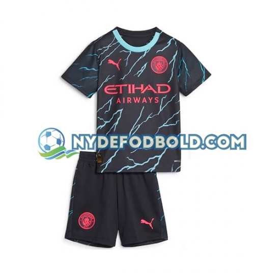 3. Valg Trøje Manchester City 2023-2024 K/Æ Børn(+Shorts)