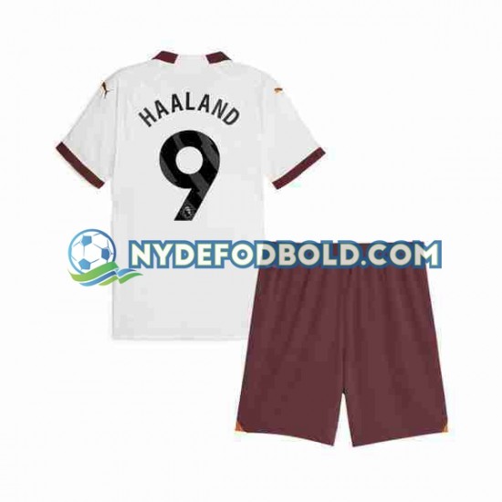Udebane Trøje Manchester City Erling Haaland 9 2023-2024 K/Æ Børn(+Shorts)