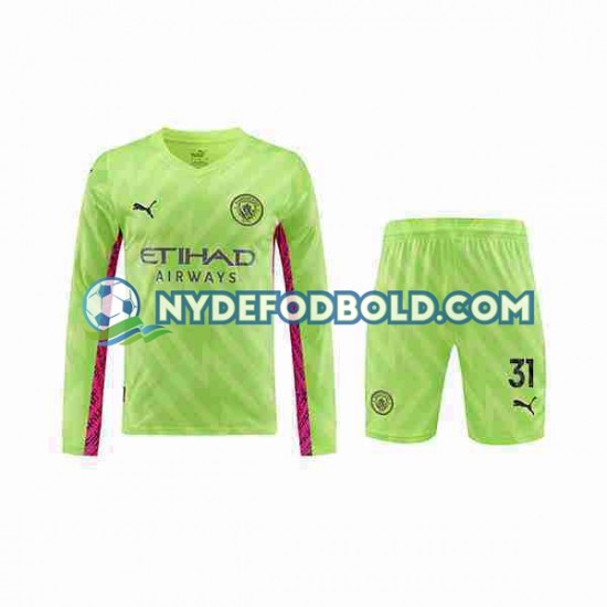 3. Valg Trøje Manchester City Målmand Ederson Moraes 31 2023-2024 L/Æ Børn(+Shorts)