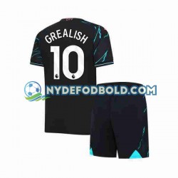 3. Valg Trøje Manchester City Jack Grealish 10 2023-2024 K/Æ Børn(+Shorts)