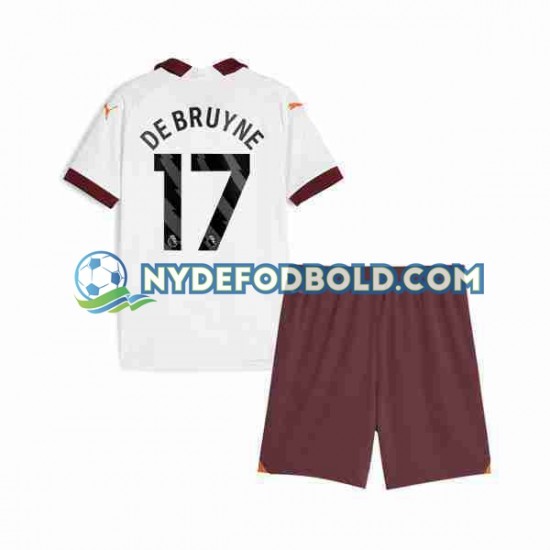 Udebane Trøje Manchester City Kevin De Bruyne 17 2023-2024 K/Æ Børn(+Shorts)