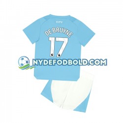 Hjemmebane Trøje Manchester City Kevin De Bruyne 17 2023-2024 K/Æ Børn(+Shorts)