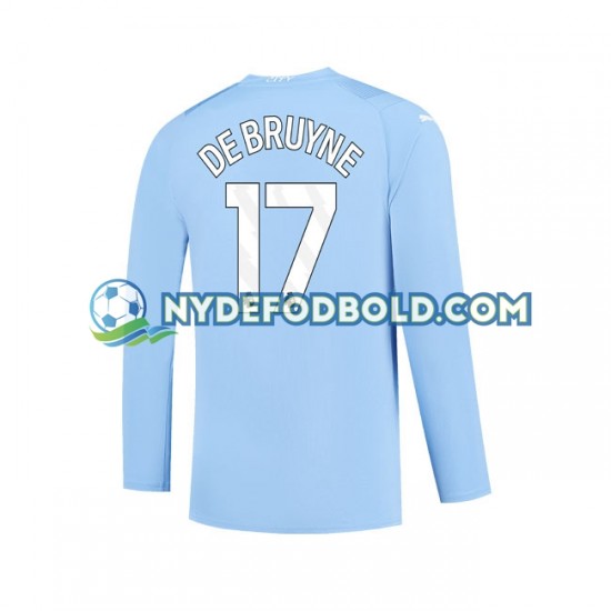 Hjemmebane Trøje Manchester City Kevin De Bruyne 17 2023-2024 L/Æ Mænd
