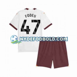 Udebane Trøje Manchester City Phil Foden 47 2023-2024 K/Æ Børn(+Shorts)