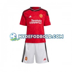 Hjemmebane Trøje Manchester United 2023-2024 K/Æ Børn(+Shorts)