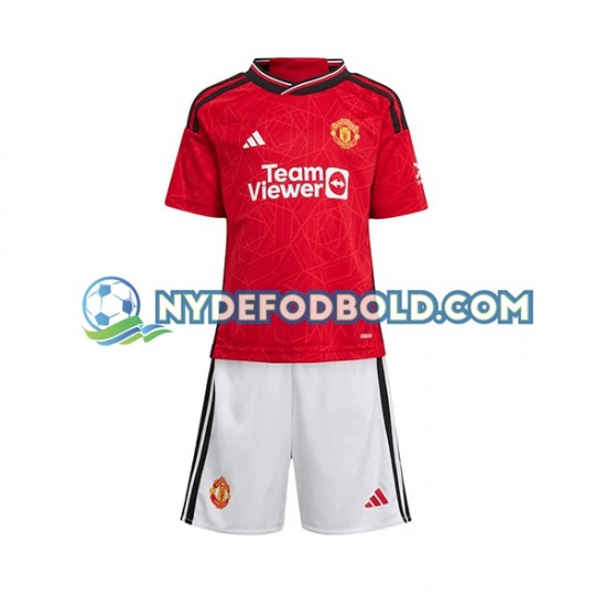 Hjemmebane Trøje Manchester United 2023-2024 K/Æ Børn(+Shorts)