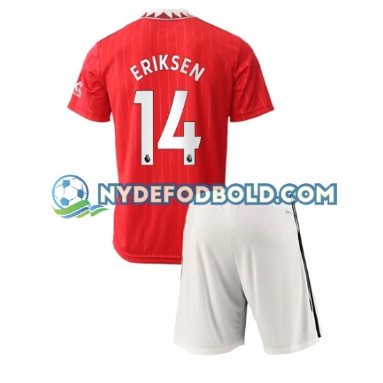 Hjemmebane Trøje Manchester United Christian Eriksen 14 2022-2023 K/Æ Børn(+Shorts)