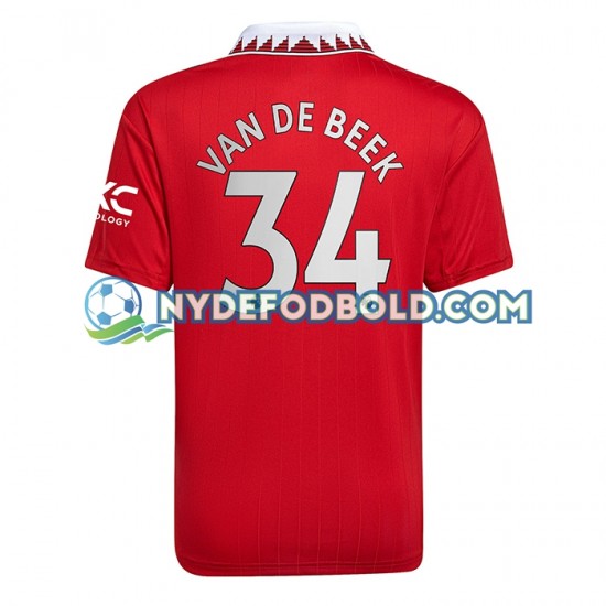 Hjemmebane Trøje Manchester United Donny van de Beek 34 2022-2023 K/Æ Mænd
