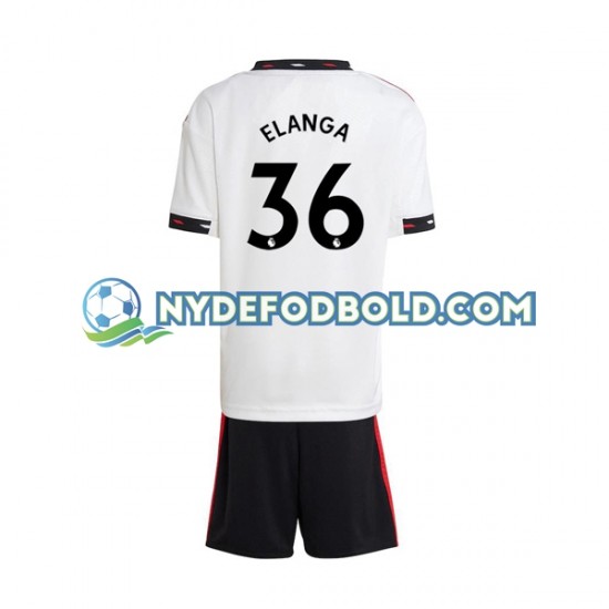 Udebane Trøje Manchester United Elanga 36 2022-2023 K/Æ Børn(+Shorts)