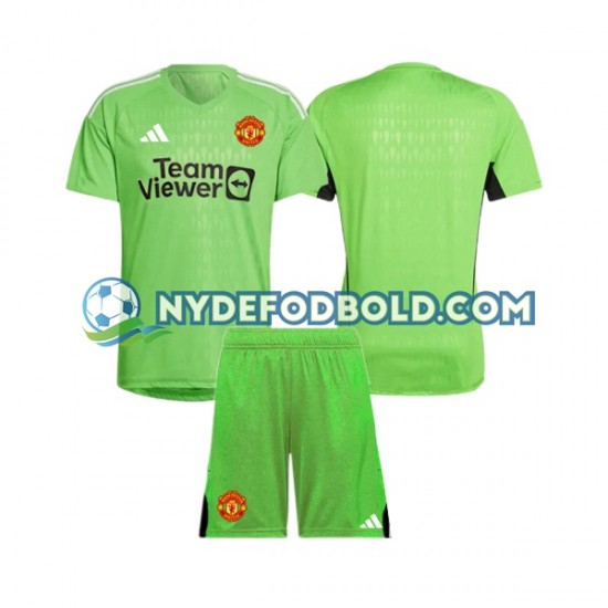 Hjemmebane Trøje Manchester United Målmand 2023-2024 K/Æ Børn(+Shorts)
