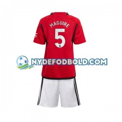 Hjemmebane Trøje Manchester United Harry Maguire 5 2023-2024 K/Æ Børn(+Shorts)