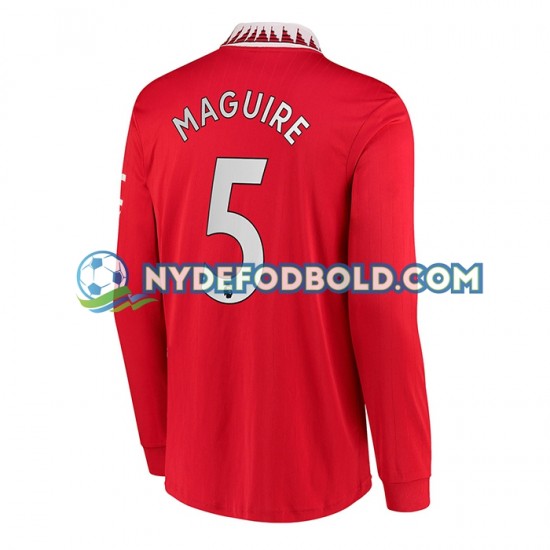 Hjemmebane Trøje Manchester United Harry Maguire 5 2022-2023 L/Æ Mænd