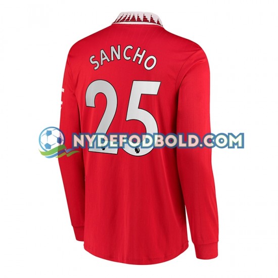 Hjemmebane Trøje Manchester United Jadon Sancho 25 2022-2023 L/Æ Mænd