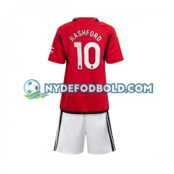 Hjemmebane Trøje Manchester United Marcus Rashford 10 2023-2024 K/Æ Børn(+Shorts)
