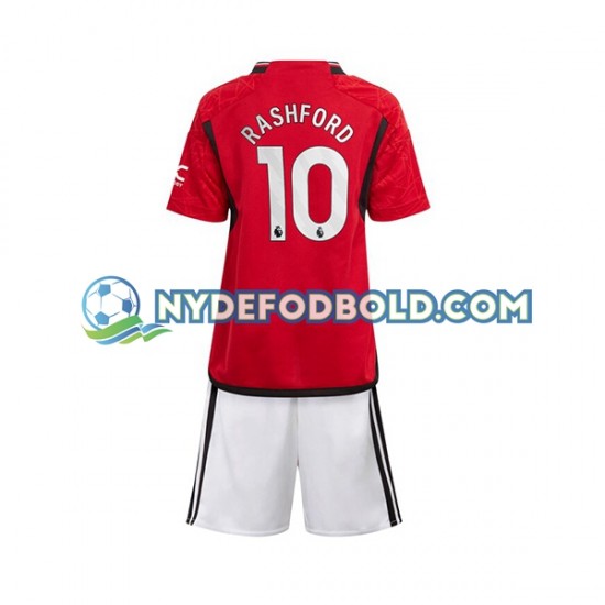 Hjemmebane Trøje Manchester United Marcus Rashford 10 2023-2024 K/Æ Børn(+Shorts)