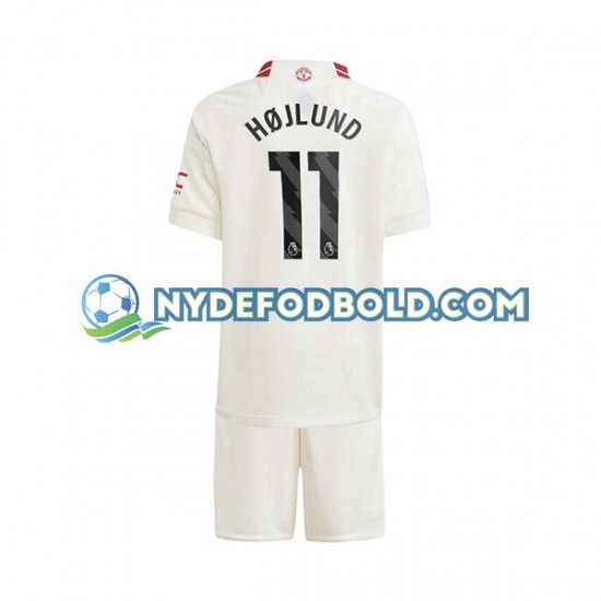 3. Valg Trøje Manchester United Rasmus Hojlund 11 2023-2024 K/Æ Børn(+Shorts)