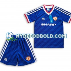 Udebane Trøje Manchester United Retro 1986 K/Æ Børn(+Shorts)