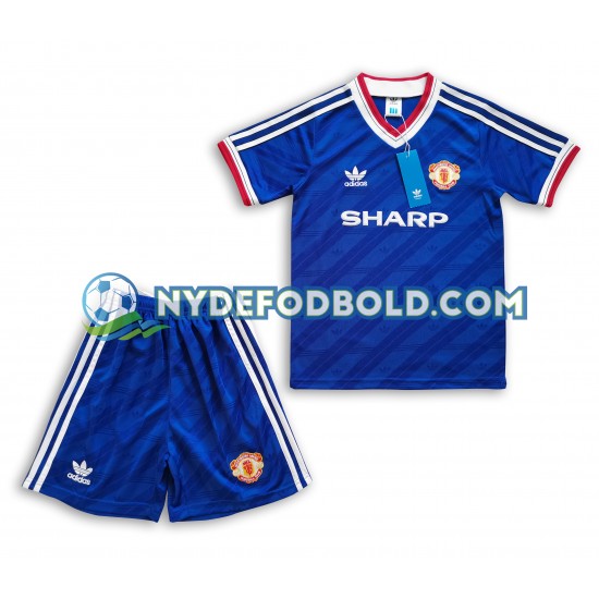 Udebane Trøje Manchester United Retro 1986 K/Æ Børn(+Shorts)