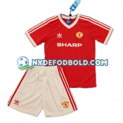 Hjemmebane Trøje Manchester United Retro 1984 K/Æ Børn(+Shorts)