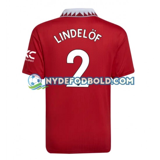 Hjemmebane Trøje Manchester United Victor Lindelof 2 2022-2023 K/Æ Mænd