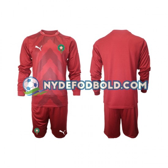 Hjemmebane Trøje Marokko Målmand 2022 L/Æ Børn(+Shorts)