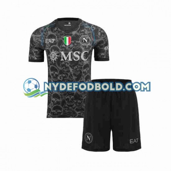 Hjemmebane Trøje Napoli Halloween 2023-2024 K/Æ Børn(+Shorts)