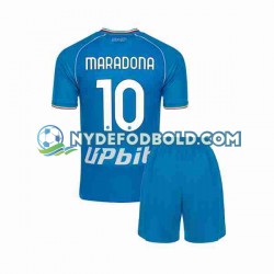 Hjemmebane Trøje Napoli Maradona 10 2023-2024 K/Æ Børn(+Shorts)