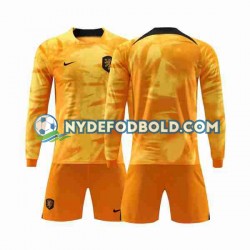 Hjemmebane Trøje Holland World Cup 2022 L/Æ Børn(+Shorts)