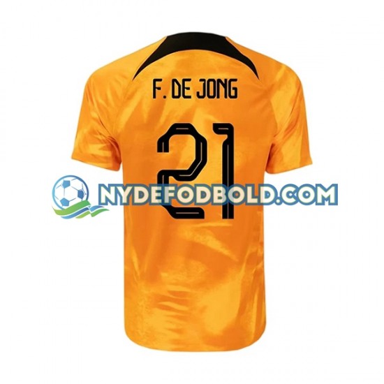 Hjemmebane Trøje Holland Frenkie de Jong 21 World Cup 2022 K/Æ Mænd