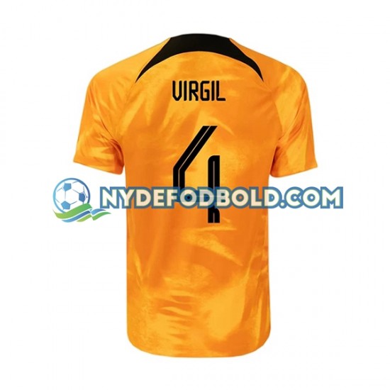 Hjemmebane Trøje Holland Virgil 4 World Cup 2022 K/Æ Mænd